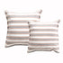 Renee Taylor Marina Stripe Cushion Twin Pack 50 x 50 Cms Clay